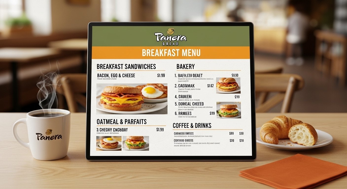 Panera breakfast menu