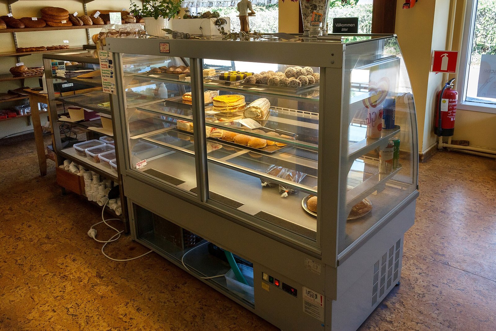 Panera pastry case showing the current rotating selection of baked goods