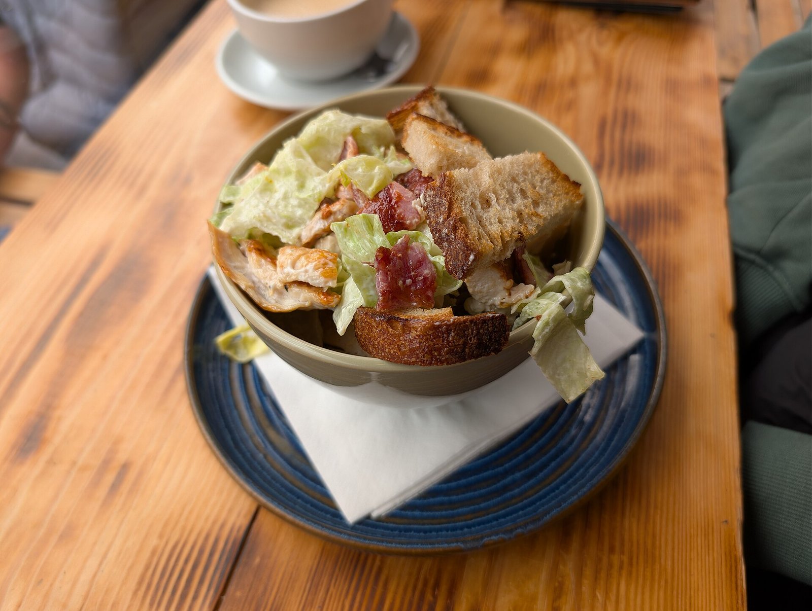 Green Goddess Cobb and Fuji Apple salads at a Panera cafe